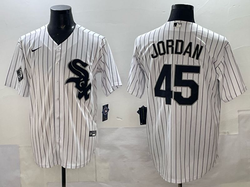 Men Chicago White Sox #45 Jordan white Nike MLB 2025 jersey 07